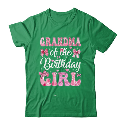 Grandma Of The Birthday Girl Family Pink Coquette Bow Shirt & Hoodie | siriusteestore