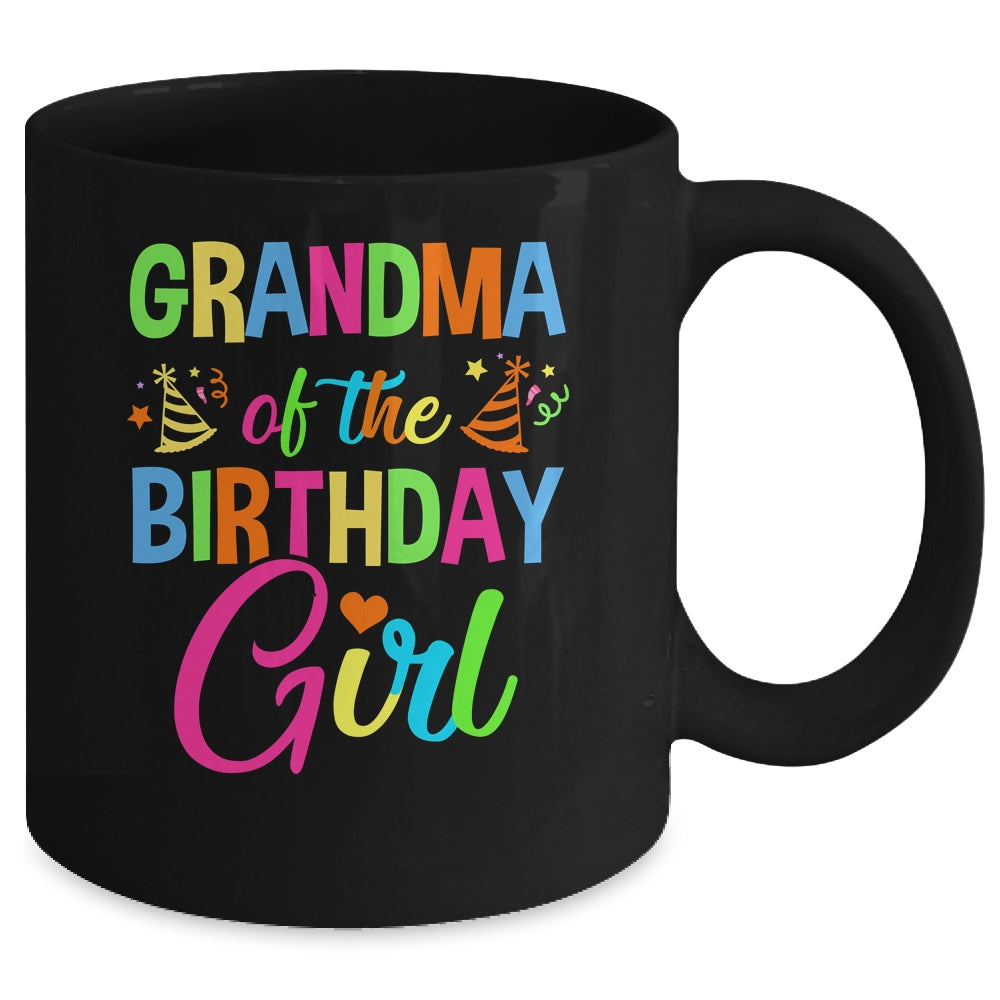 Grandma Of The Birthday Girl Glows Retro 80's Party Family Mug | siriusteestore