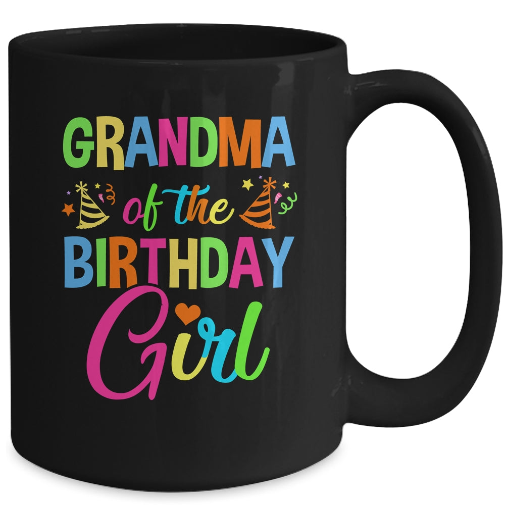 Grandma Of The Birthday Girl Glows Retro 80's Party Family Mug | siriusteestore
