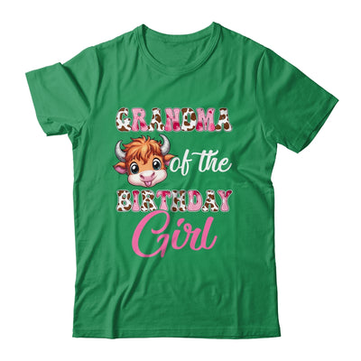 Grandma Of The Birthday Girl Highland Cow Farm 1st Birthday Shirt & Hoodie | siriusteestore