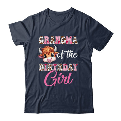 Grandma Of The Birthday Girl Highland Cow Farm 1st Birthday Shirt & Hoodie | siriusteestore