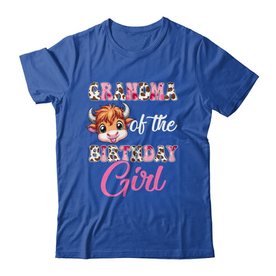 Grandma Of The Birthday Girl Highland Cow Farm 1st Birthday Shirt & Hoodie | siriusteestore