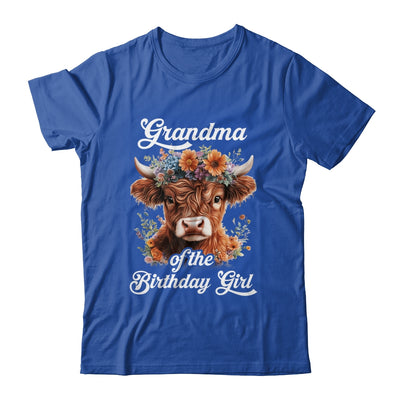 Grandma Of The Birthday Girl Highland Cow Farm Family Shirt & Hoodie | siriusteestore