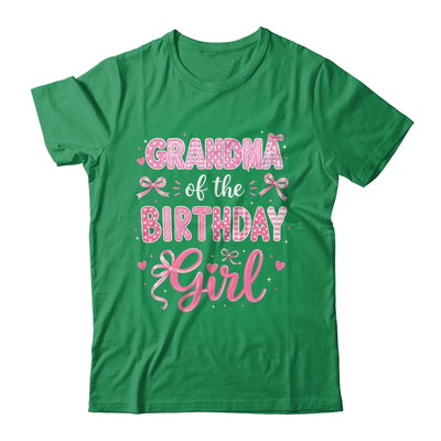 Grandma Of The Birthday Girl Matching Pink Coquette Bow Shirt & Hoodie | siriusteestore