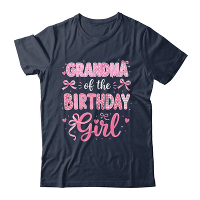 Grandma Of The Birthday Girl Matching Pink Coquette Bow Shirt & Hoodie | siriusteestore