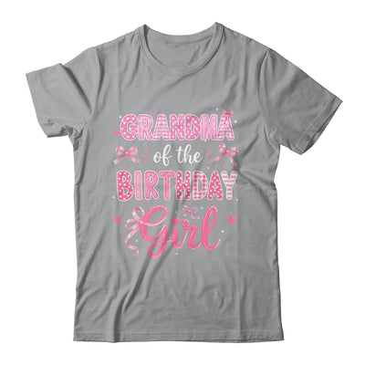 Grandma Of The Birthday Girl Matching Pink Coquette Bow Shirt & Hoodie | siriusteestore