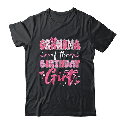 Grandma Of The Birthday Girl Pink Coquette Bow Family Shirt & Hoodie | siriusteestore