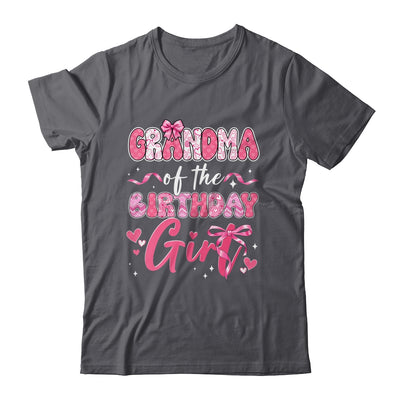 Grandma Of The Birthday Girl Pink Coquette Bow Family Shirt & Hoodie | siriusteestore