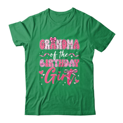 Grandma Of The Birthday Girl Pink Coquette Bow Family Shirt & Hoodie | siriusteestore