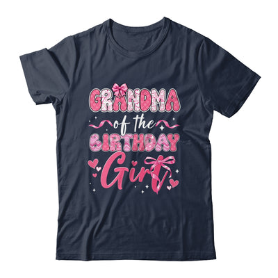 Grandma Of The Birthday Girl Pink Coquette Bow Family Shirt & Hoodie | siriusteestore