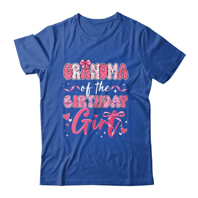 Grandma Of The Birthday Girl Pink Coquette Bow Family Shirt & Hoodie | siriusteestore