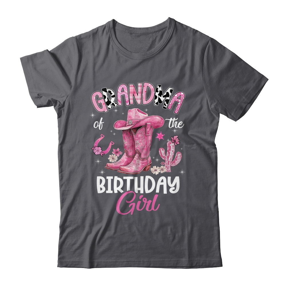 Grandma Of The Birthday Girl Pink Cowgirl Western Cow Girl Shirt & Hoodie | siriusteestore