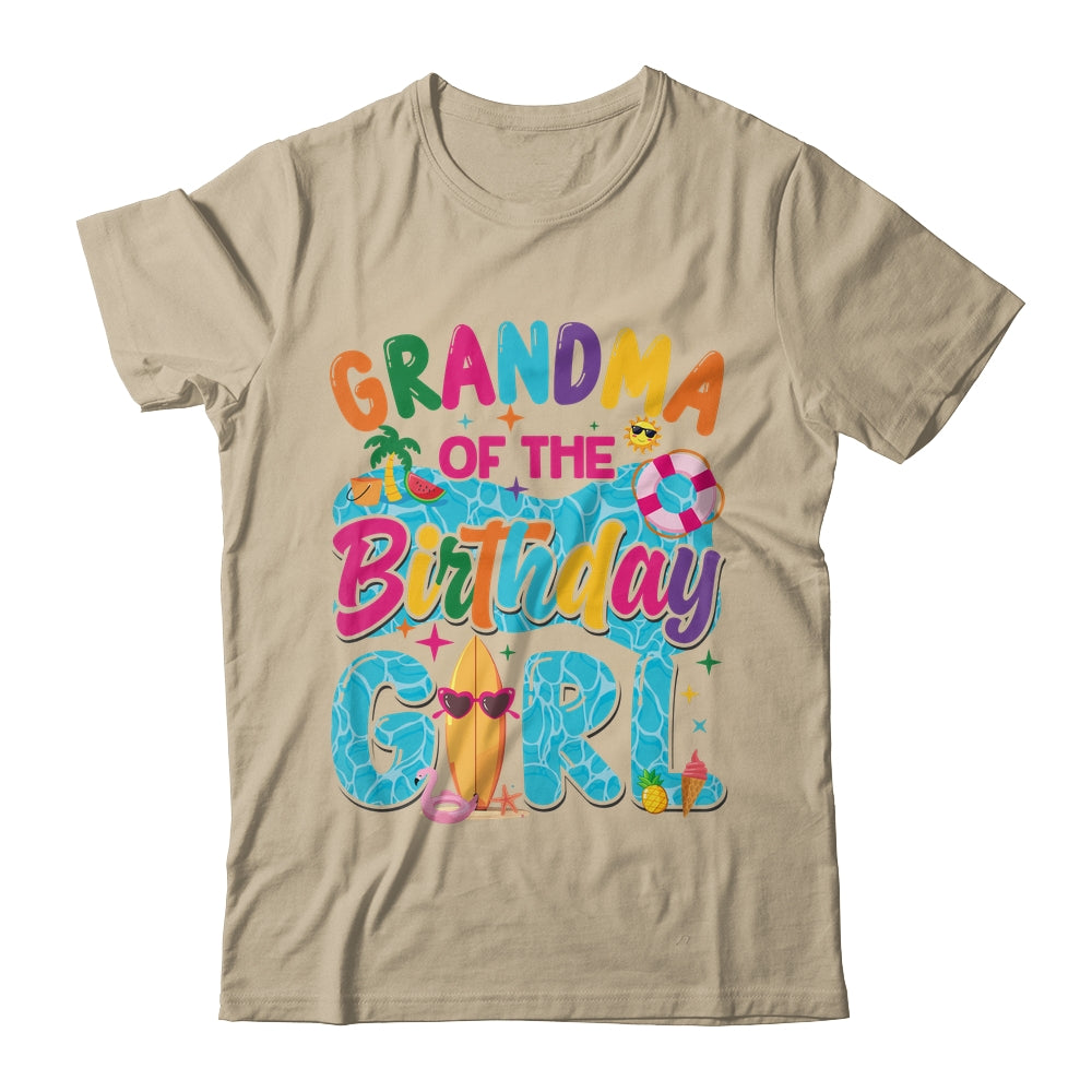 Grandma Of The Birthday Girl Pool Party Beach Family Matching Shirt & Hoodie | siriusteestore