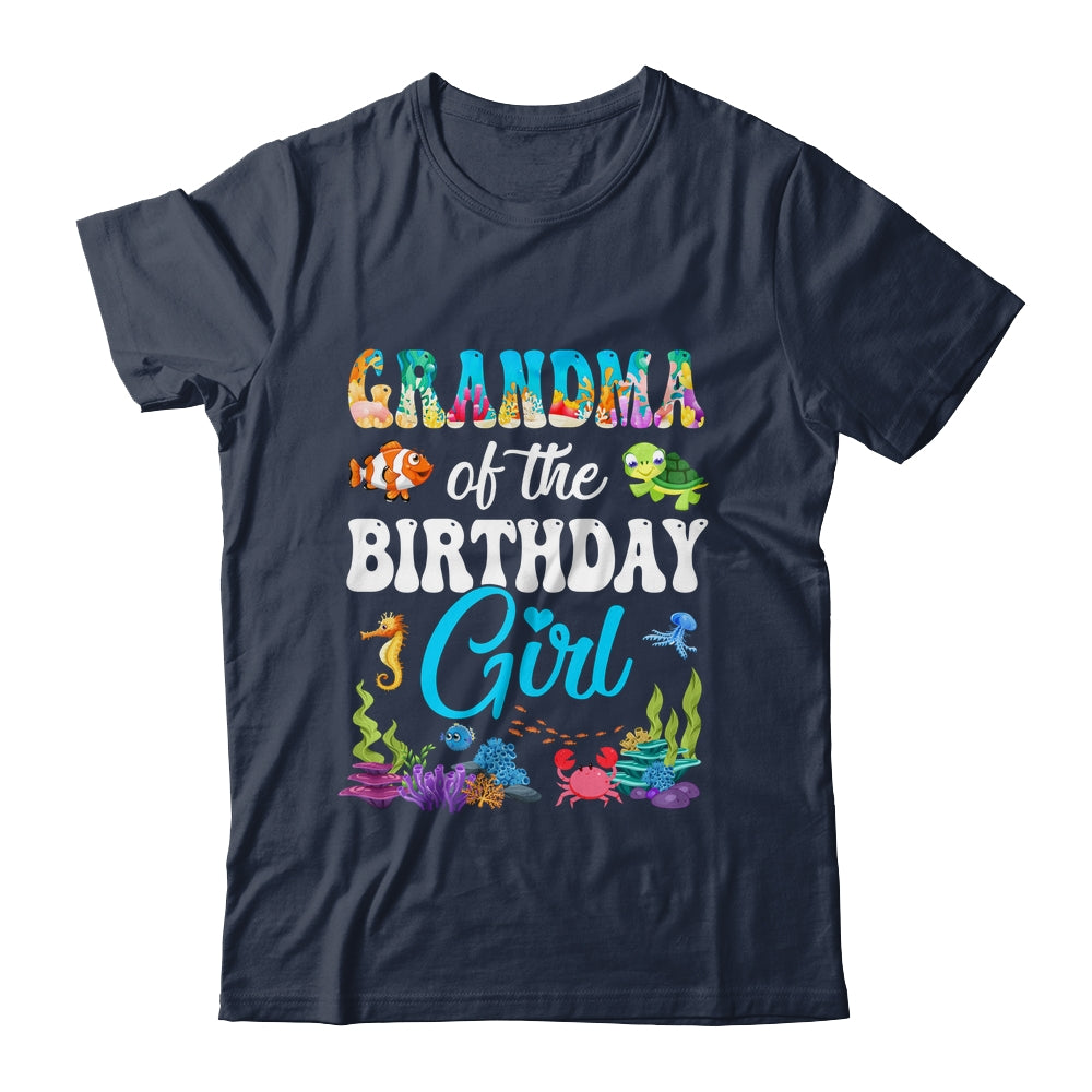 Grandma Of The Birthday Girl Sea Fish Ocean Aquarium Party Shirt & Hoodie | siriusteestore