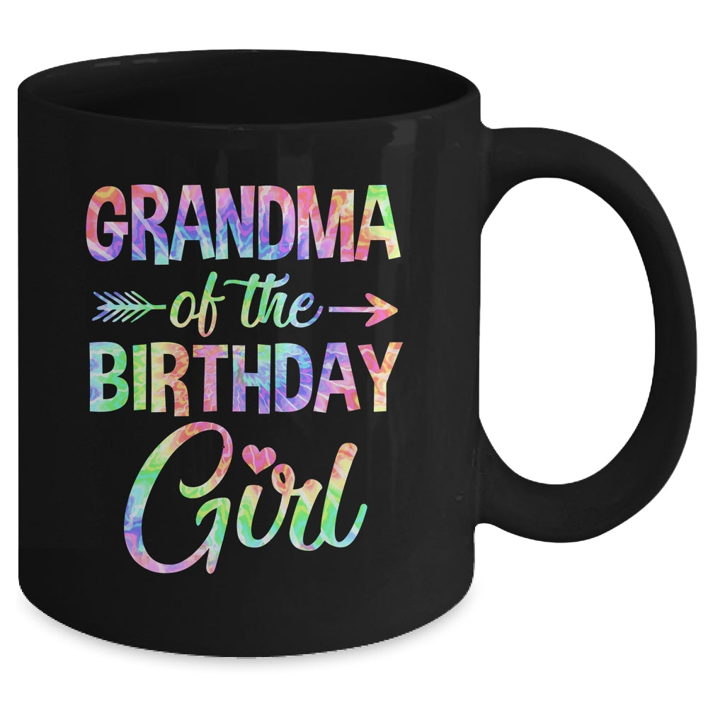 Grandma Of The Birthday Girl Tie Dye 1st Birthday Girl Mug | siriusteestore
