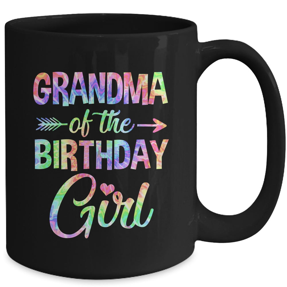Grandma Of The Birthday Girl Tie Dye 1st Birthday Girl Mug | siriusteestore