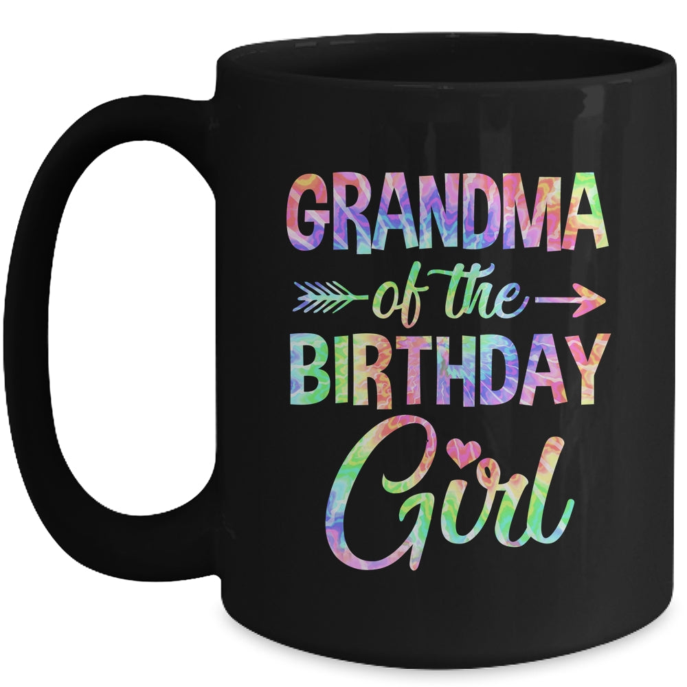 Grandma Of The Birthday Girl Tie Dye 1st Birthday Girl Mug | siriusteestore