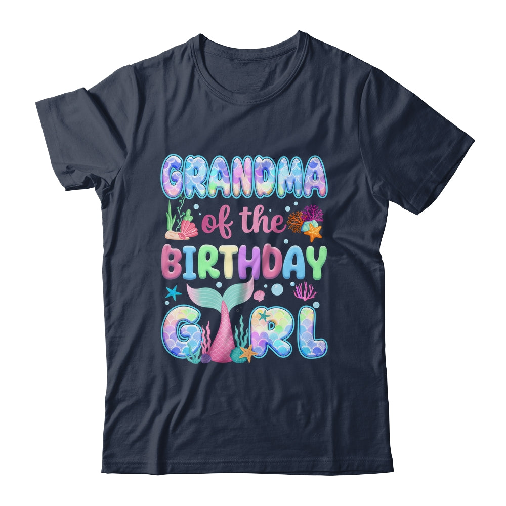 Grandma Of The Birthday Mermaid Girl Family Matching Party Shirt & Hoodie | siriusteestore