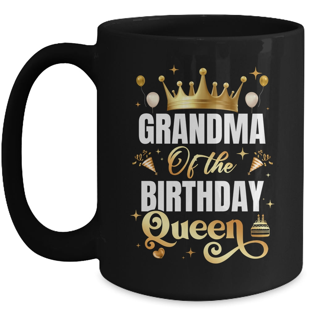 Grandma Of The Birthday Queen Funny Matching Birthday Party Mug | siriusteestore