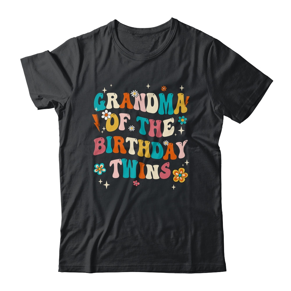 Grandma Of The Birthday Twins Boys Girls Party Retro Bday Shirt & Hoodie | siriusteestore