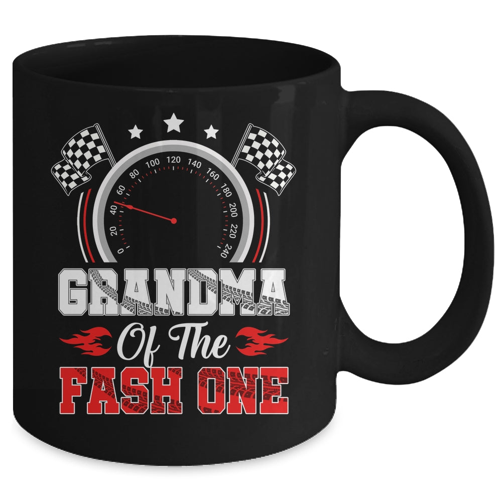 Grandma Of The Fast One 1st Birthday Racing Car Family Mug | siriusteestore