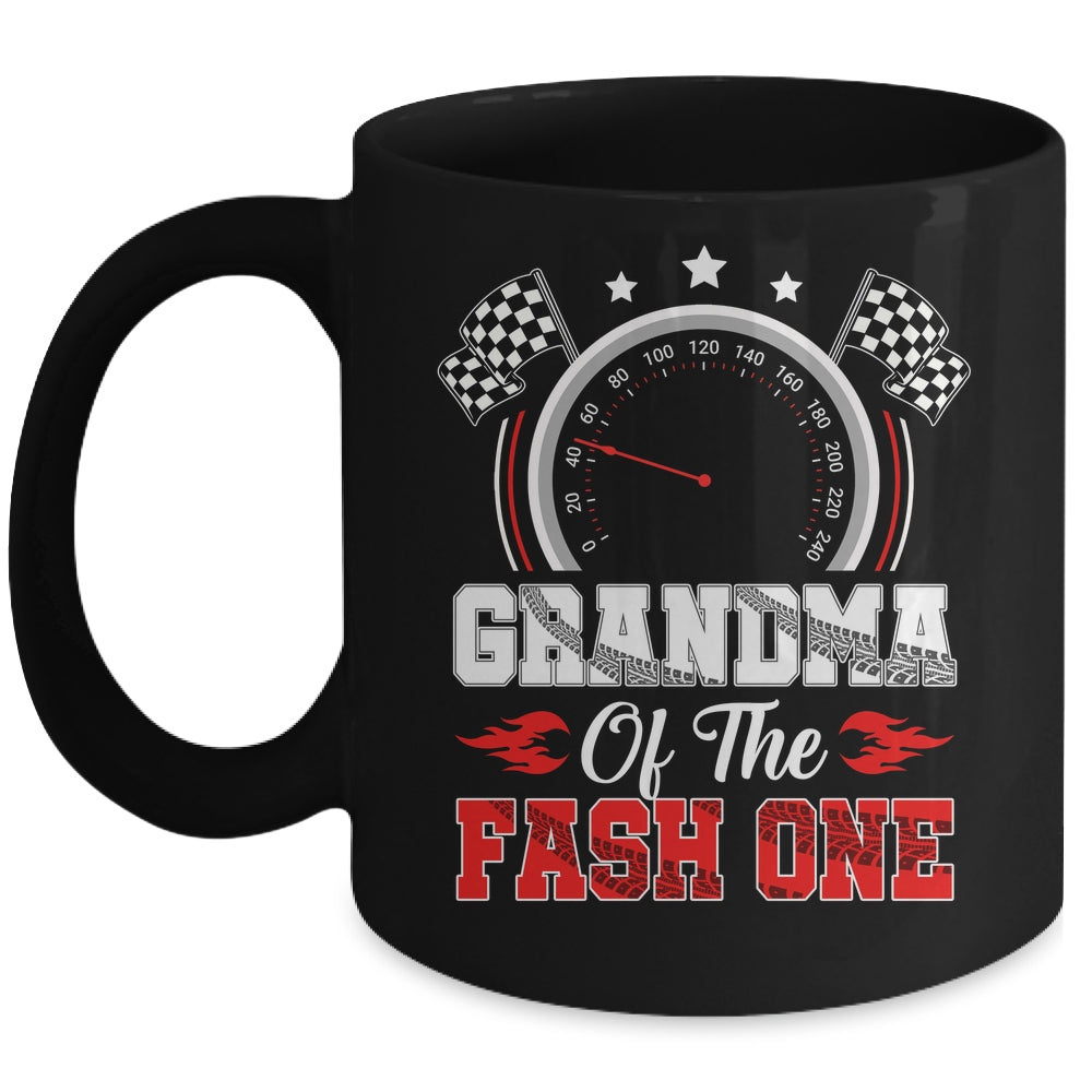 Grandma Of The Fast One 1st Birthday Racing Car Family Mug | siriusteestore