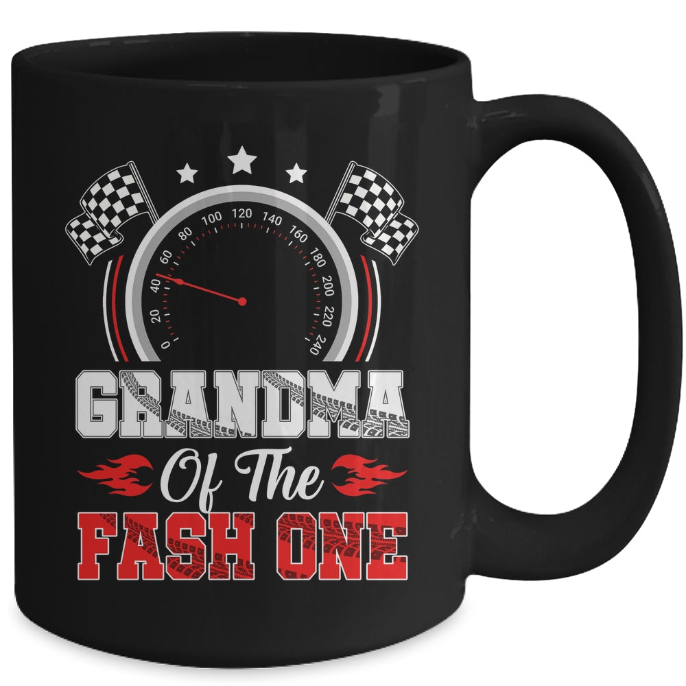 Grandma Of The Fast One 1st Birthday Racing Car Family Mug | siriusteestore