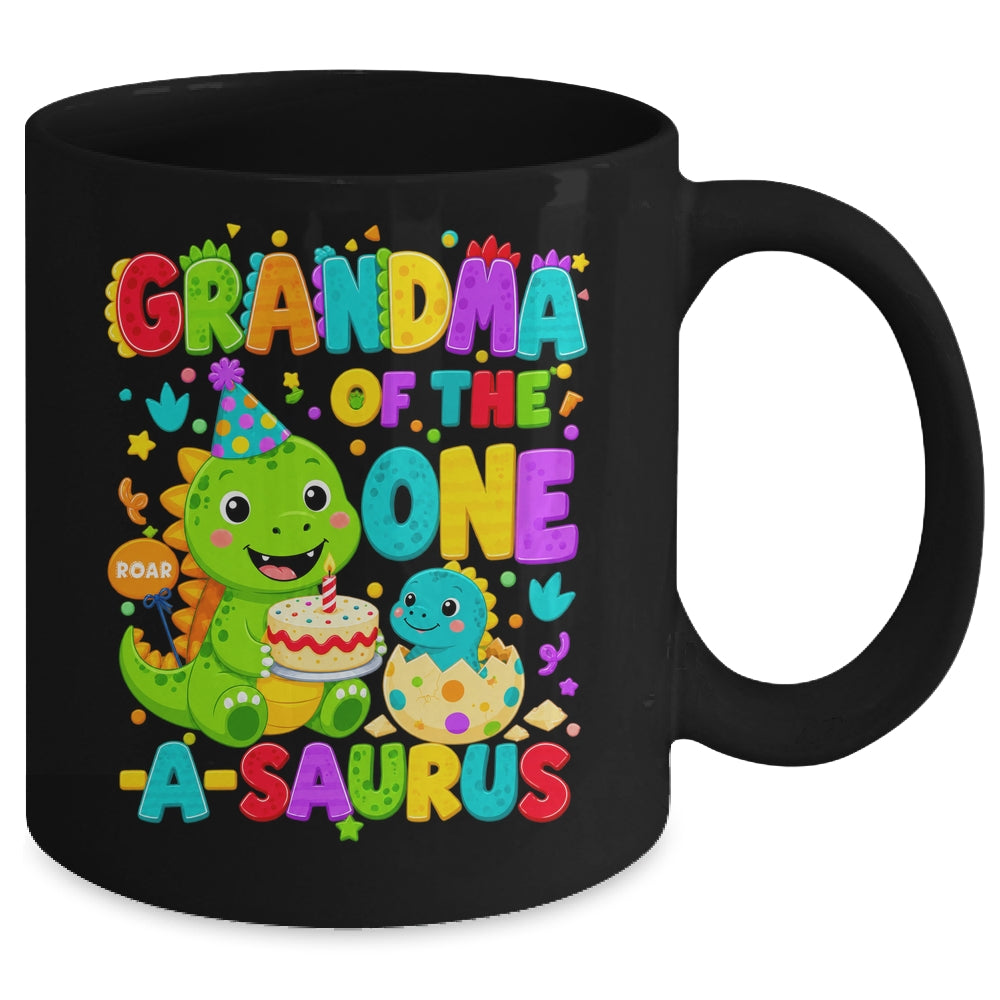 Grandma Of The One-A-Saurus 1St Birthday Boy T-Rex Dinosaur Mug | siriusteestore