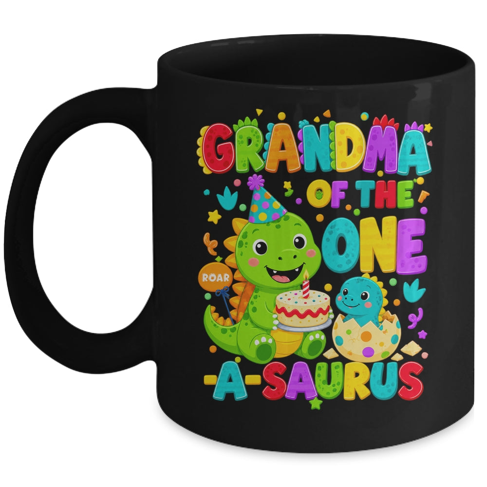 Grandma Of The One-A-Saurus 1St Birthday Boy T-Rex Dinosaur Mug | siriusteestore