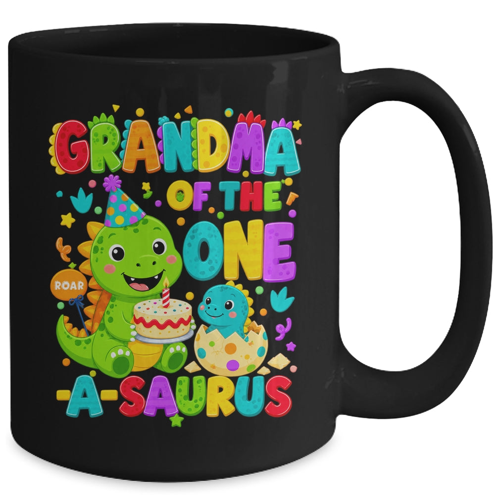 Grandma Of The One-A-Saurus 1St Birthday Boy T-Rex Dinosaur Mug | siriusteestore