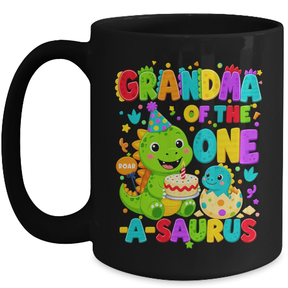 Grandma Of The One-A-Saurus 1St Birthday Boy T-Rex Dinosaur Mug | siriusteestore