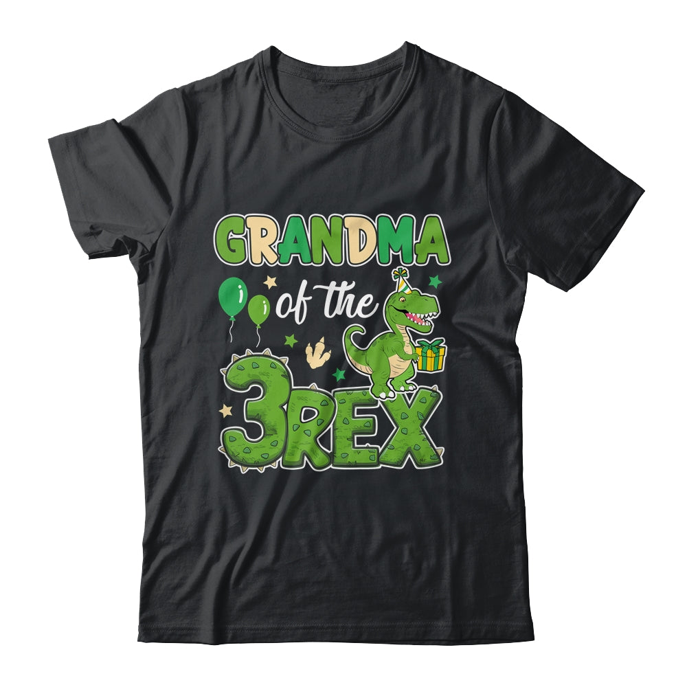 Grandma Of The Three Rex Birthday Dinosaur Family Matching Shirt & Hoodie | siriusteestore