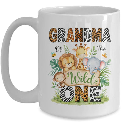 Grandma Of The Wild One First Birthday Boy Jungle Safari Mug | siriusteestore