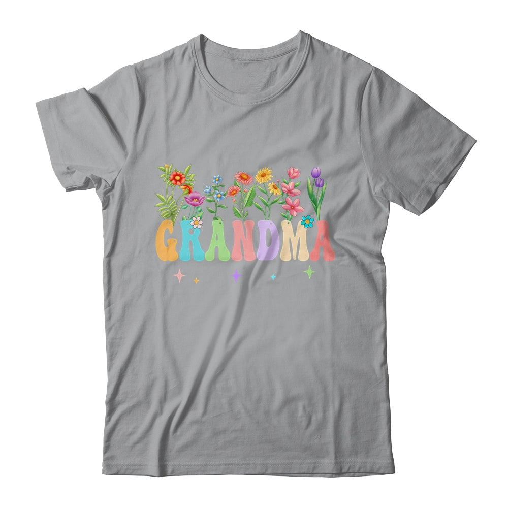 Grandma Women Wildflower Floral Design Grandma Mothers Day Shirt & Tank Top | siriusteestore