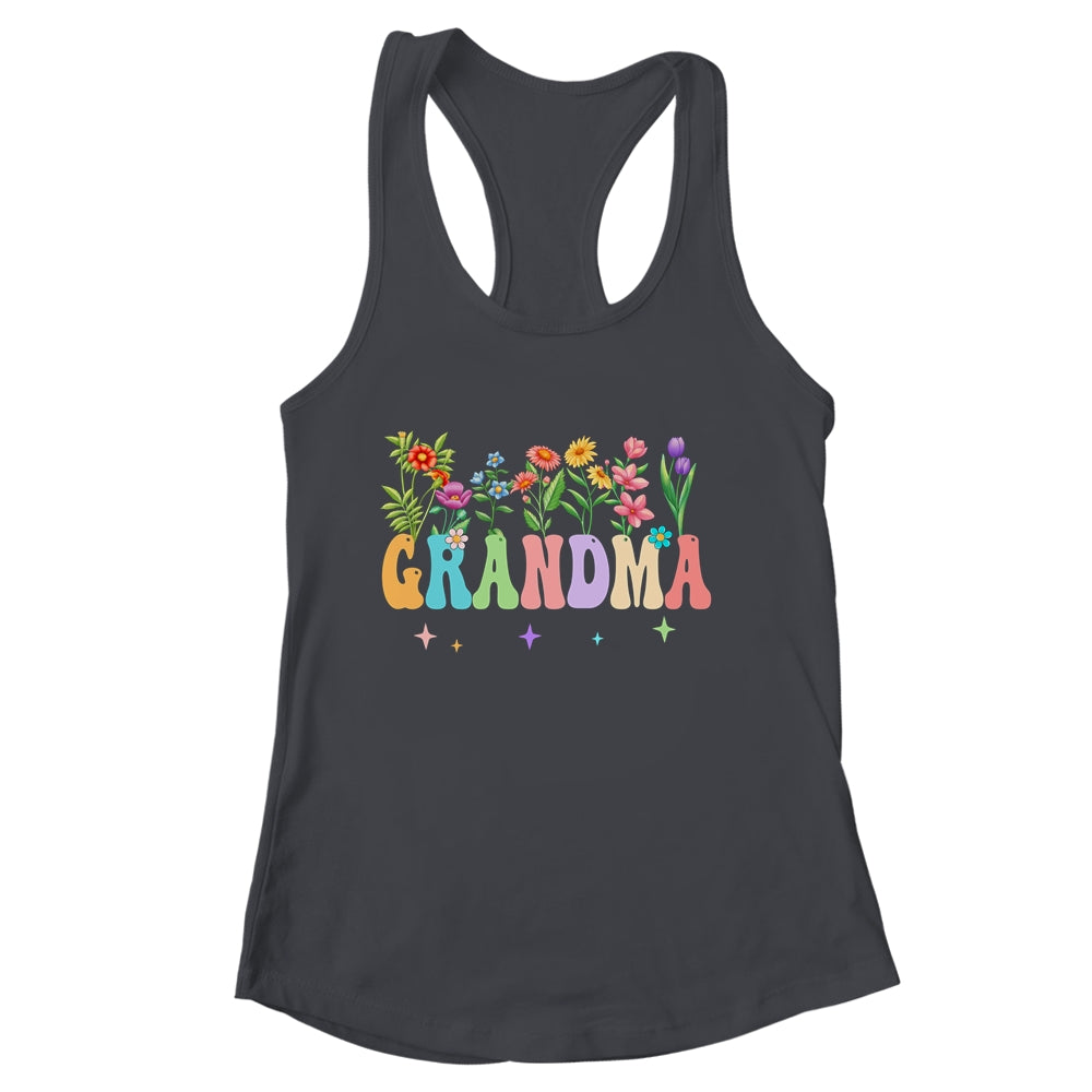 Grandma Women Wildflower Floral Design Grandma Mothers Day Shirt & Tank Top | siriusteestore