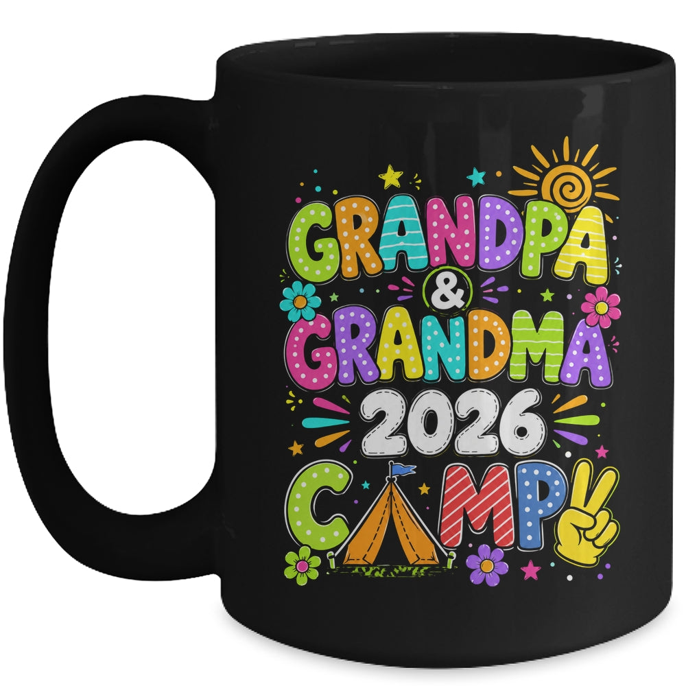 Grandpa And Grandma Camp 2026 Grandparents Camping Vacation Mug | siriusteestore