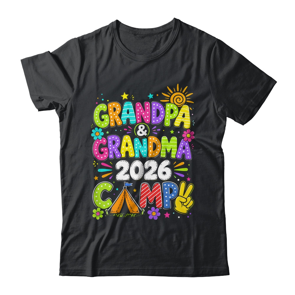 Grandpa And Grandma Camp 2026 Grandparents Camping Vacation Shirt & Hoodie | siriusteestore