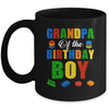 Grandpa Birthday Boy Master Builder Building Bricks Blocks Mug | siriusteestore