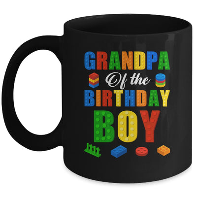 Grandpa Birthday Boy Master Builder Building Bricks Blocks Mug | siriusteestore