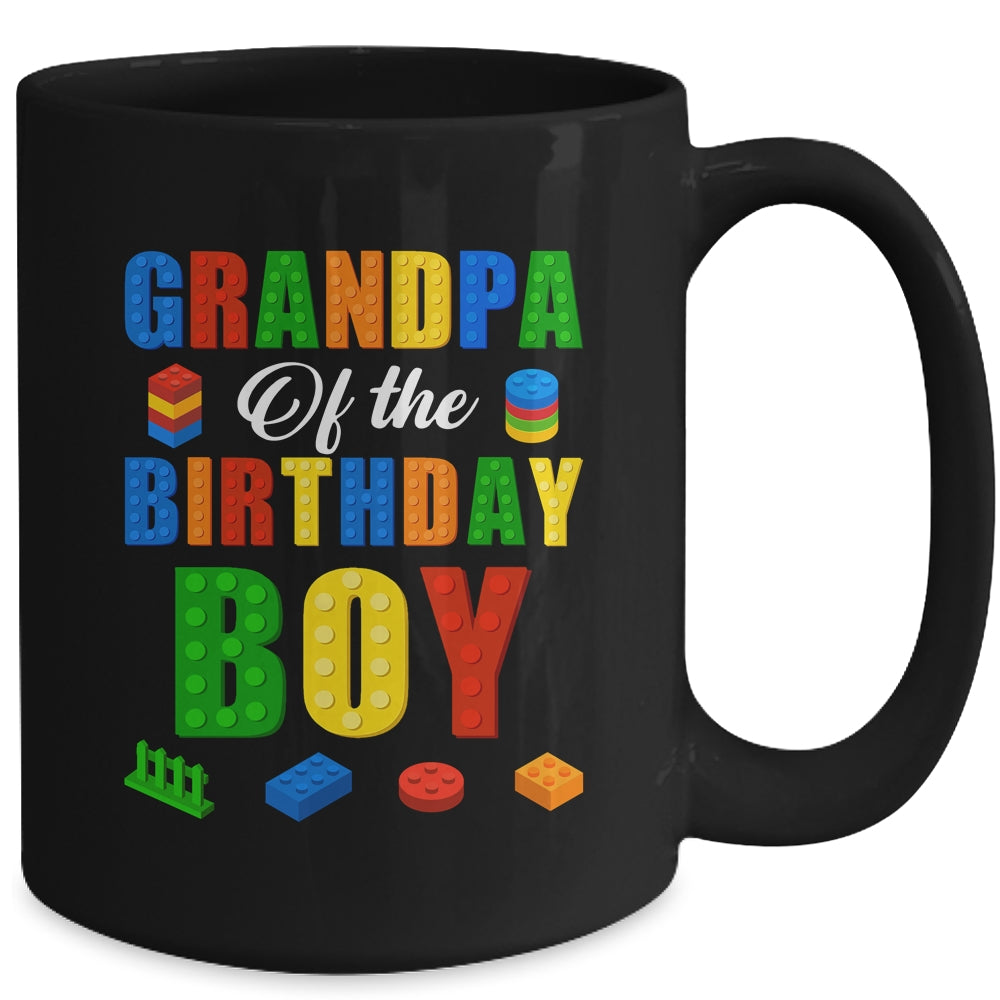 Grandpa Birthday Boy Master Builder Building Bricks Blocks Mug | siriusteestore