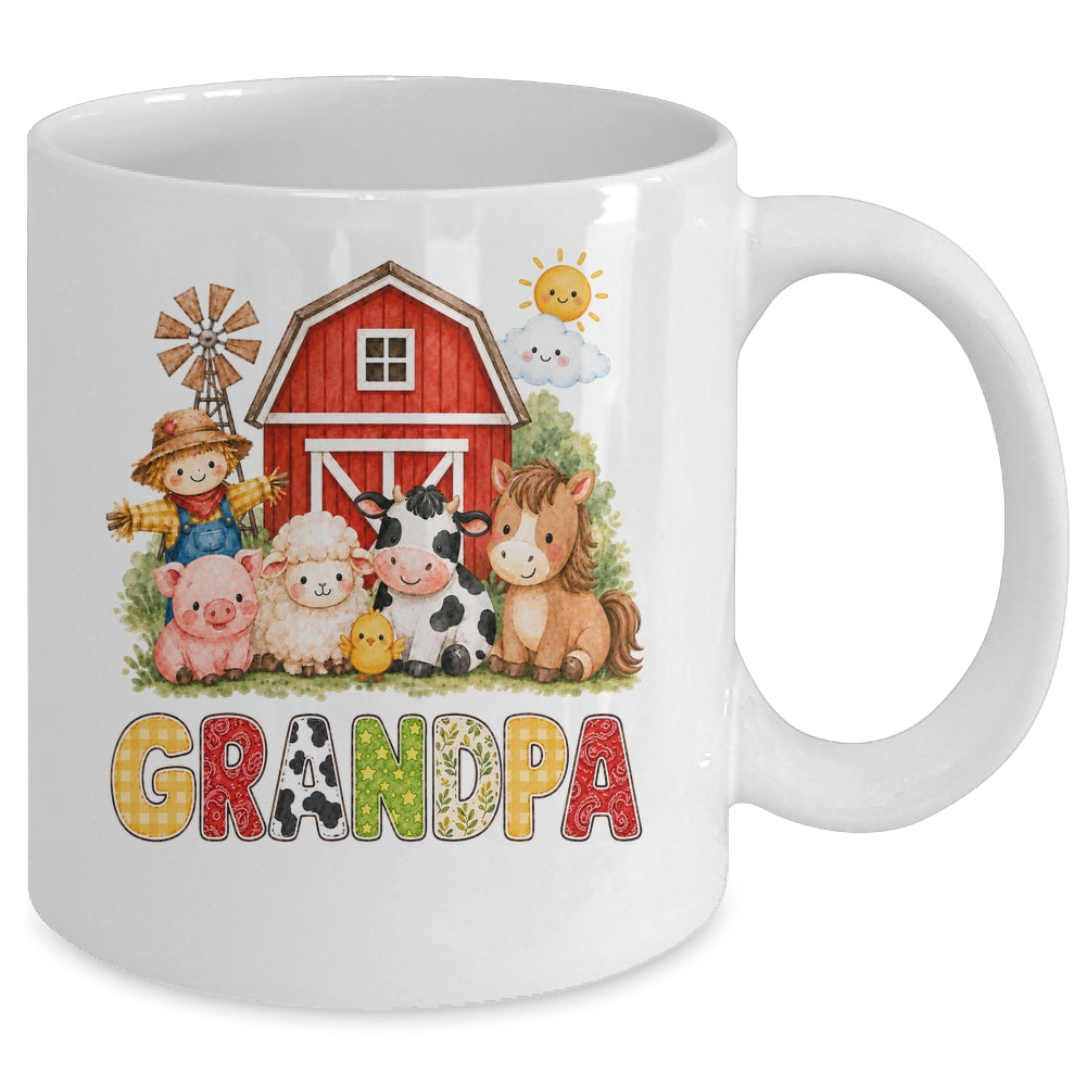 Grandpa Farm Cow 1St Birthday Girl Boy Matching Family Mug | siriusteestore