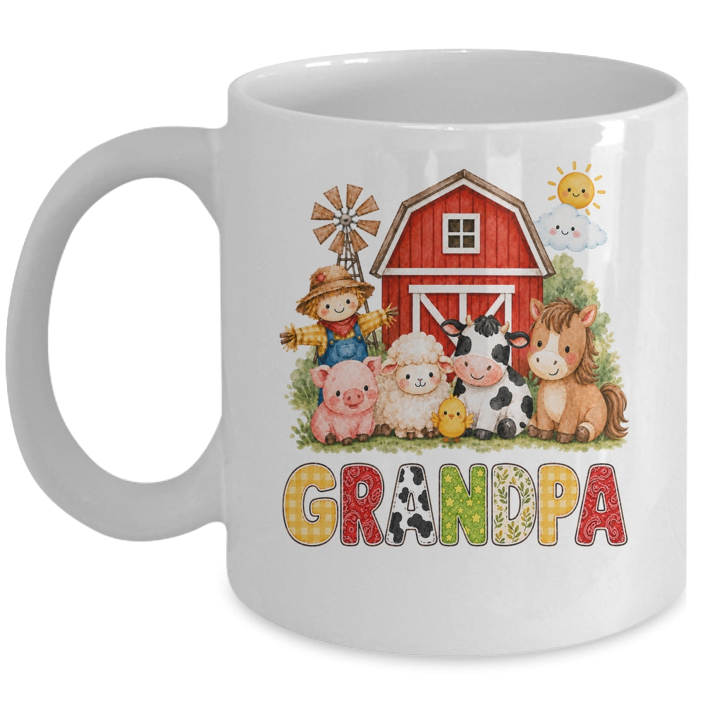 Grandpa Farm Cow 1St Birthday Girl Boy Matching Family Mug | siriusteestore