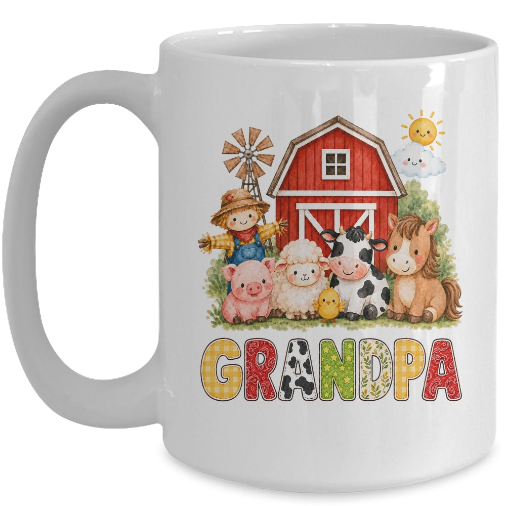 Grandpa Farm Cow 1St Birthday Girl Boy Matching Family Mug | siriusteestore