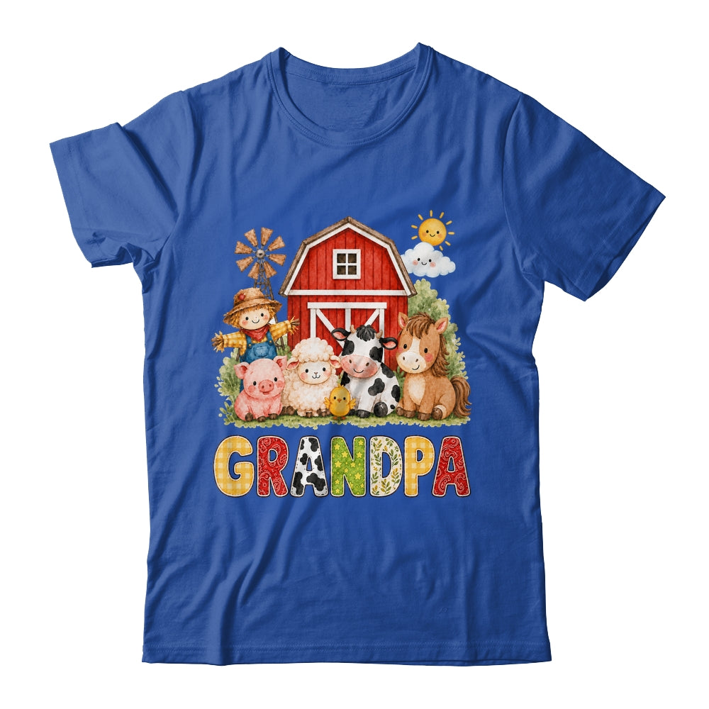 Grandpa Farm Cow 1St Birthday Girl Boy Matching Family Shirt & Hoodie | siriusteestore