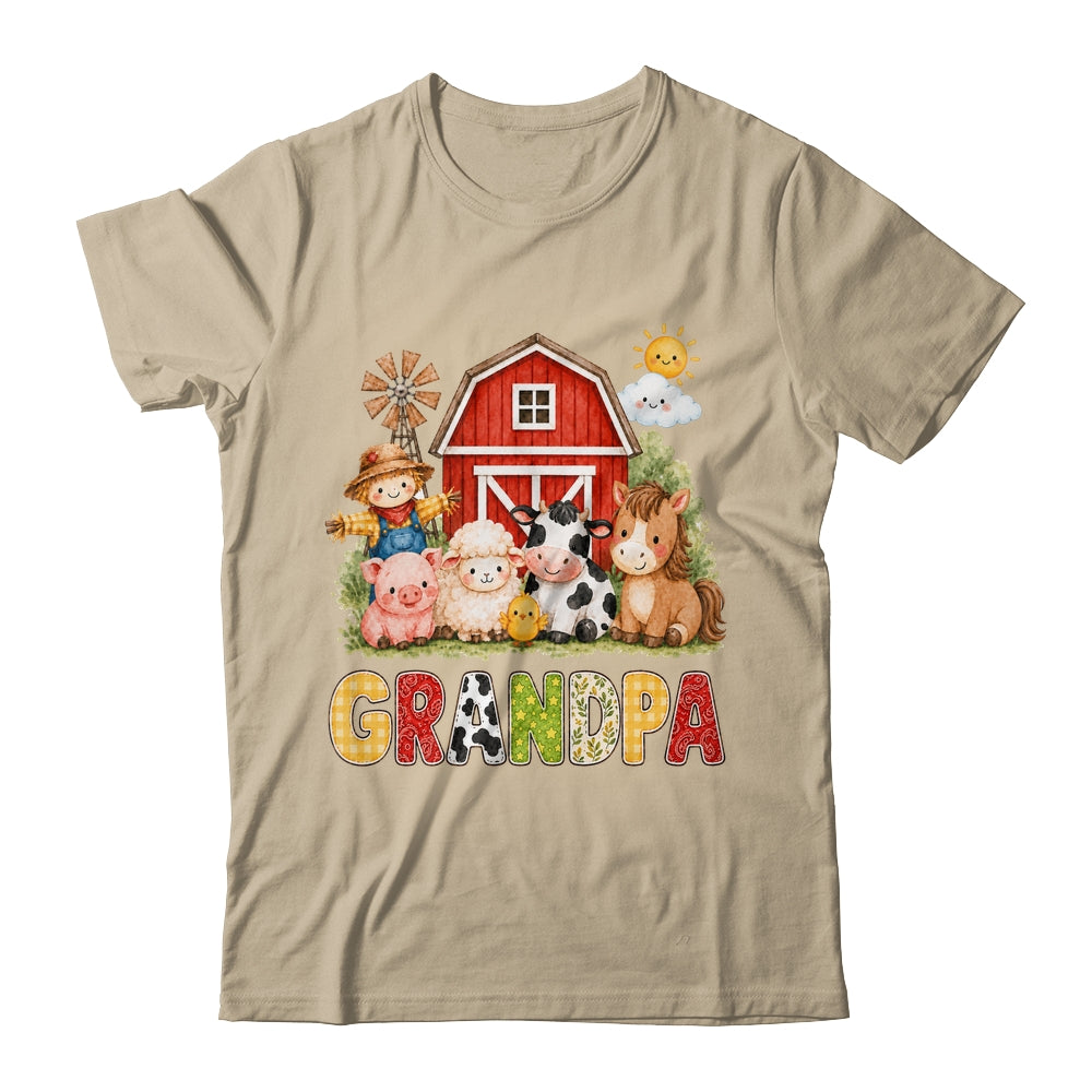 Grandpa Farm Cow 1St Birthday Girl Boy Matching Family Shirt & Hoodie | siriusteestore