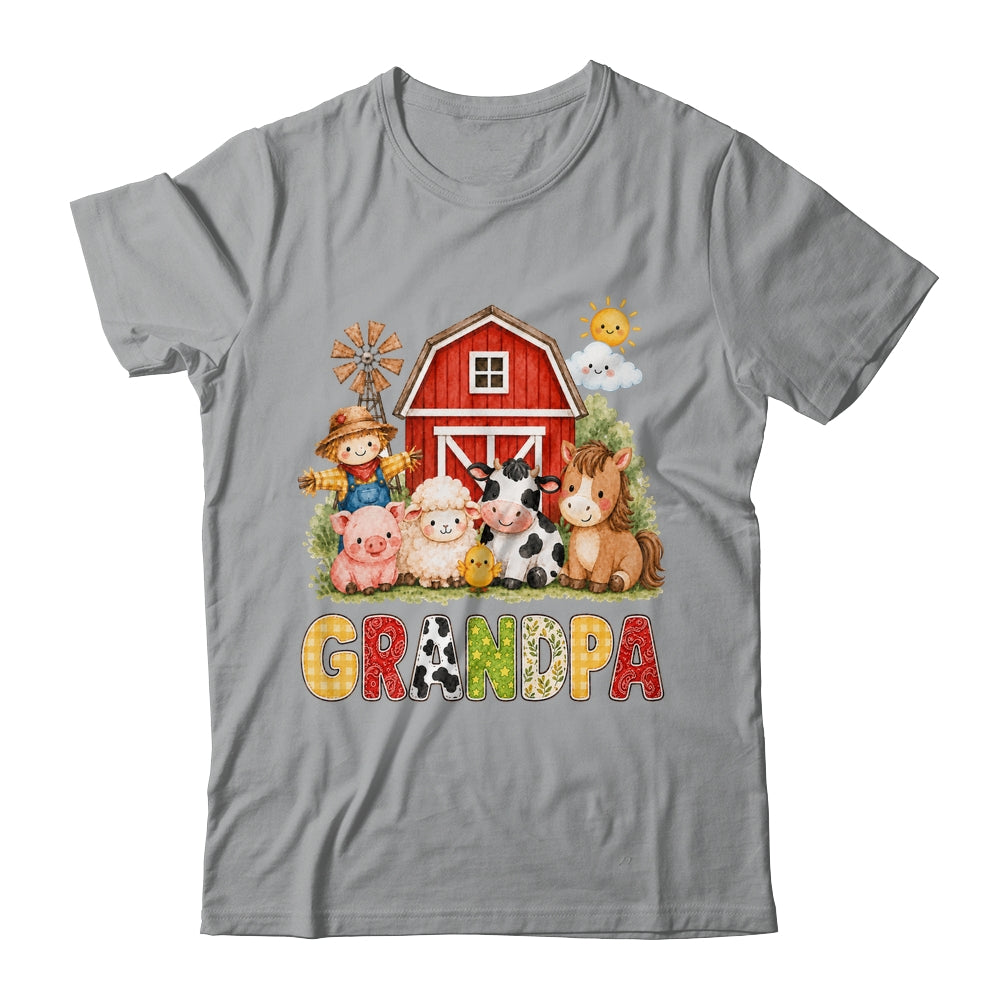 Grandpa Farm Cow 1St Birthday Girl Boy Matching Family Shirt & Hoodie | siriusteestore