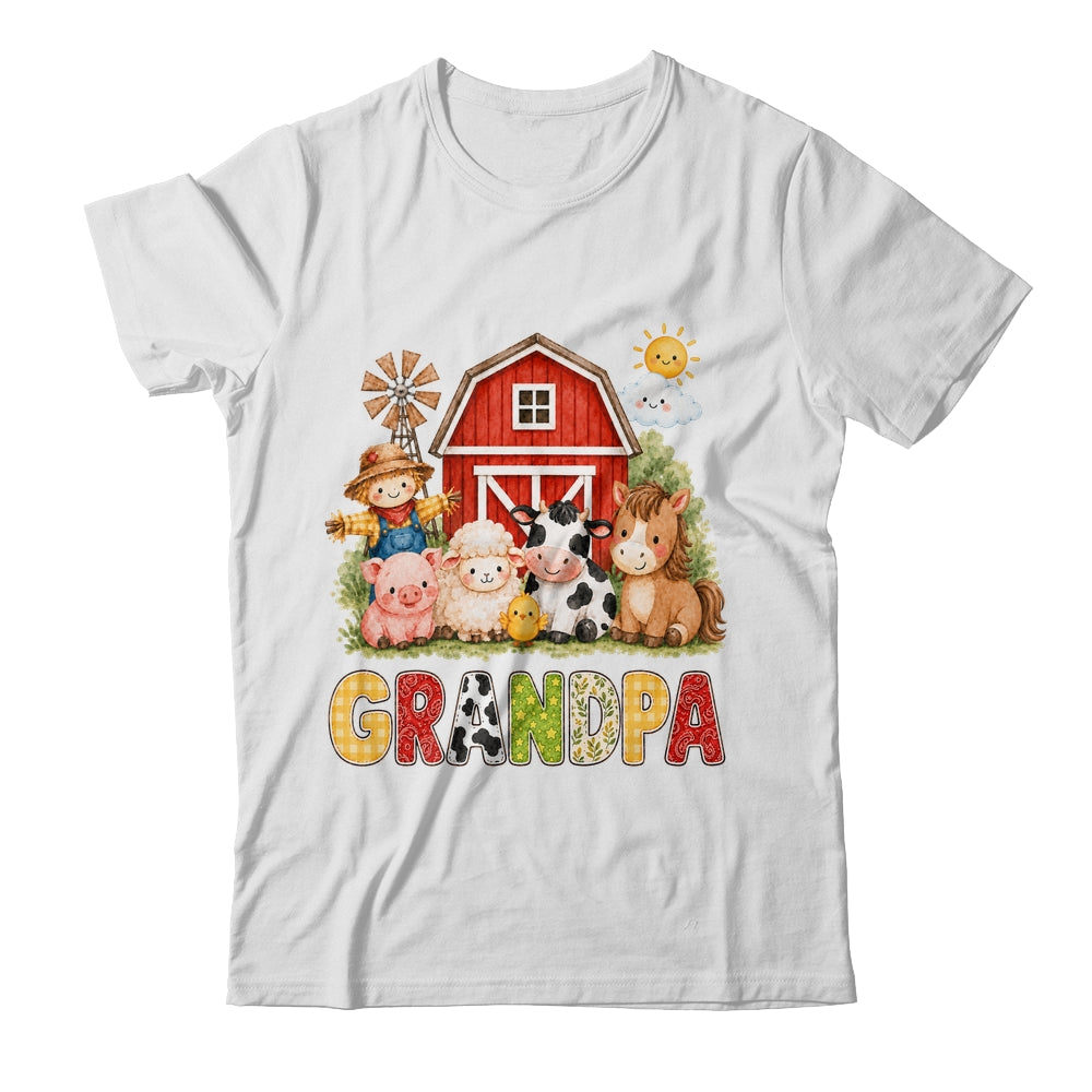Grandpa Farm Cow 1St Birthday Girl Boy Matching Family Shirt & Hoodie | siriusteestore