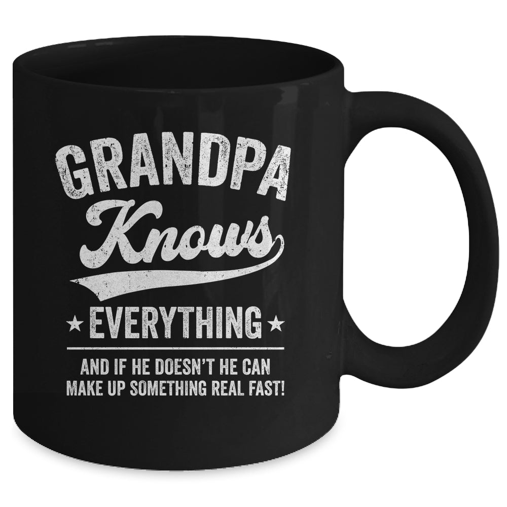 Grandpa Knows Everything Fathers Day Birthday Christmas Mug | siriusteestore