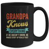 Grandpa Knows Everything Funny Father's Day Grandpa Mug | siriusteestore