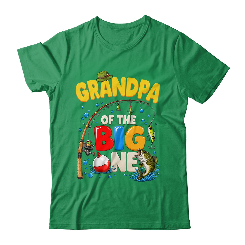 Grandpa Of The Big One Fishing Birthday Boy Family Party Shirt & Hoodie | siriusteestore